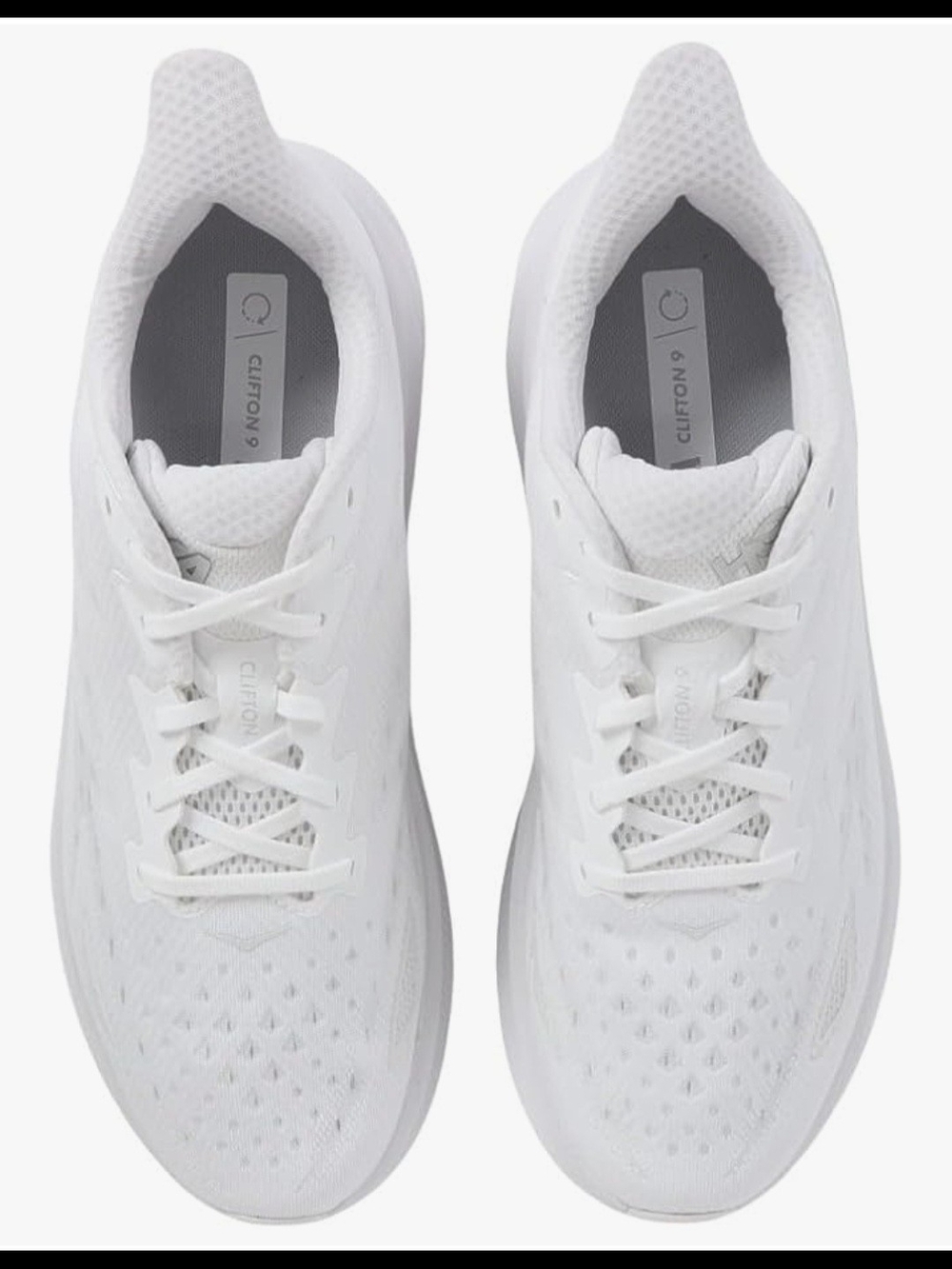 New Hoka One One Clifton 9 Sneaker All-White Running Shoes Women's 8